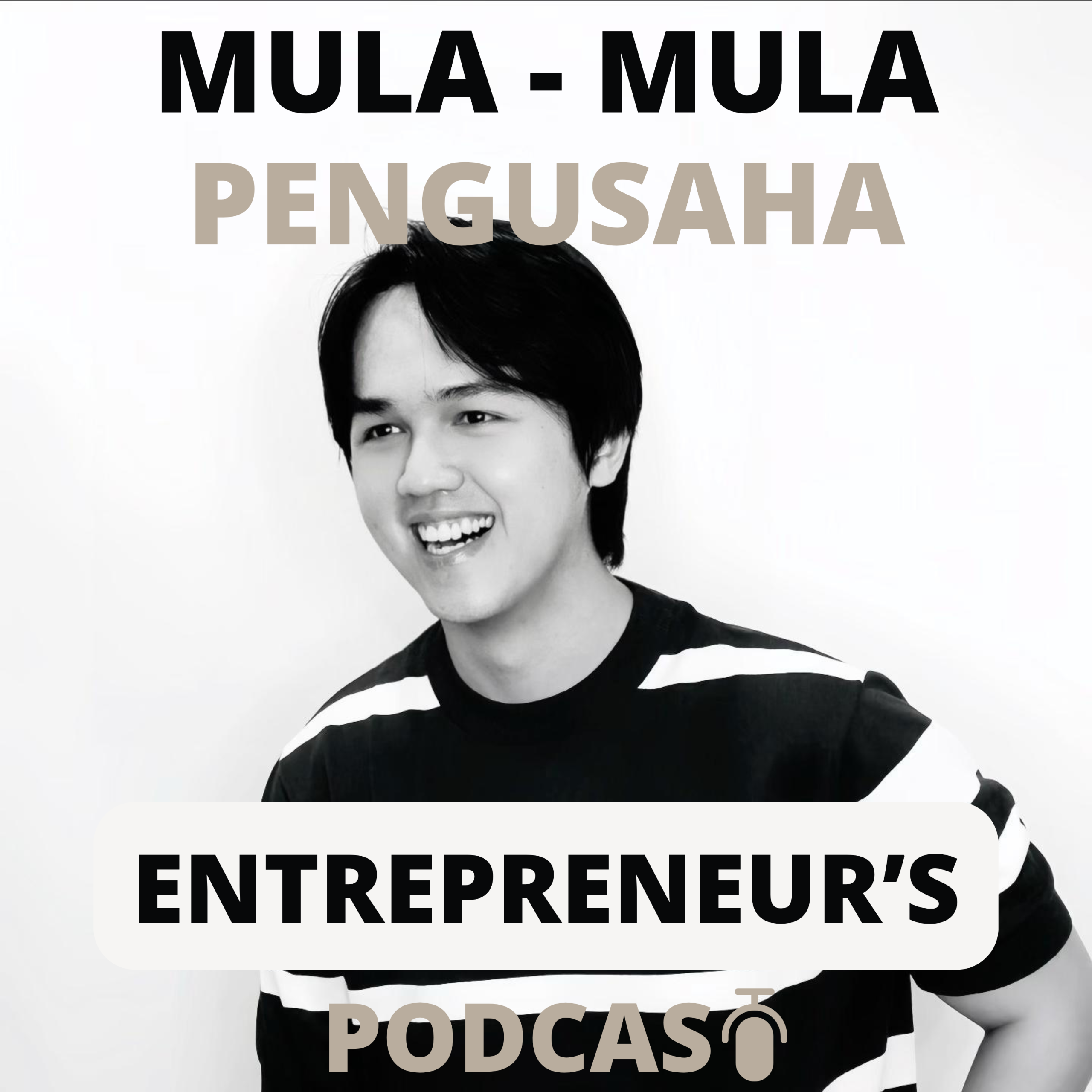Grey Modern Hello Podcast Podcast Cover